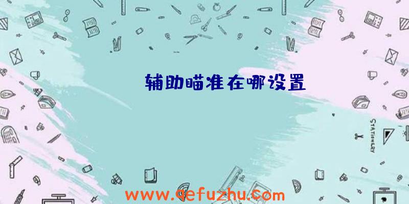 apex辅助瞄准在哪设置