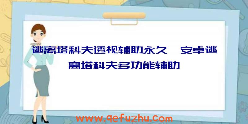 逃离塔科夫透视辅助永久、安卓逃离塔科夫多功能辅助