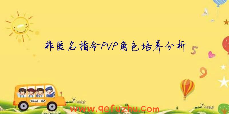 非匿名指令PVP角色培养分析
