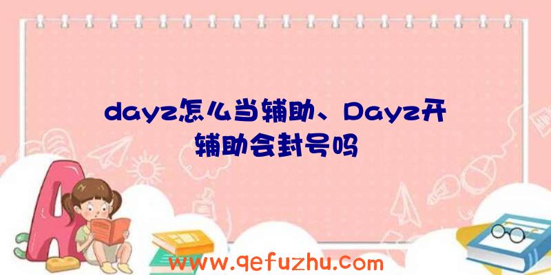 dayz怎么当辅助、Dayz开辅助会封号吗