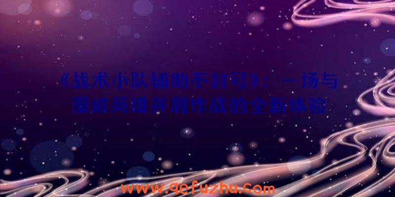 《战术小队辅助不封号》：一场与漫威英雄并肩作战的全新体验